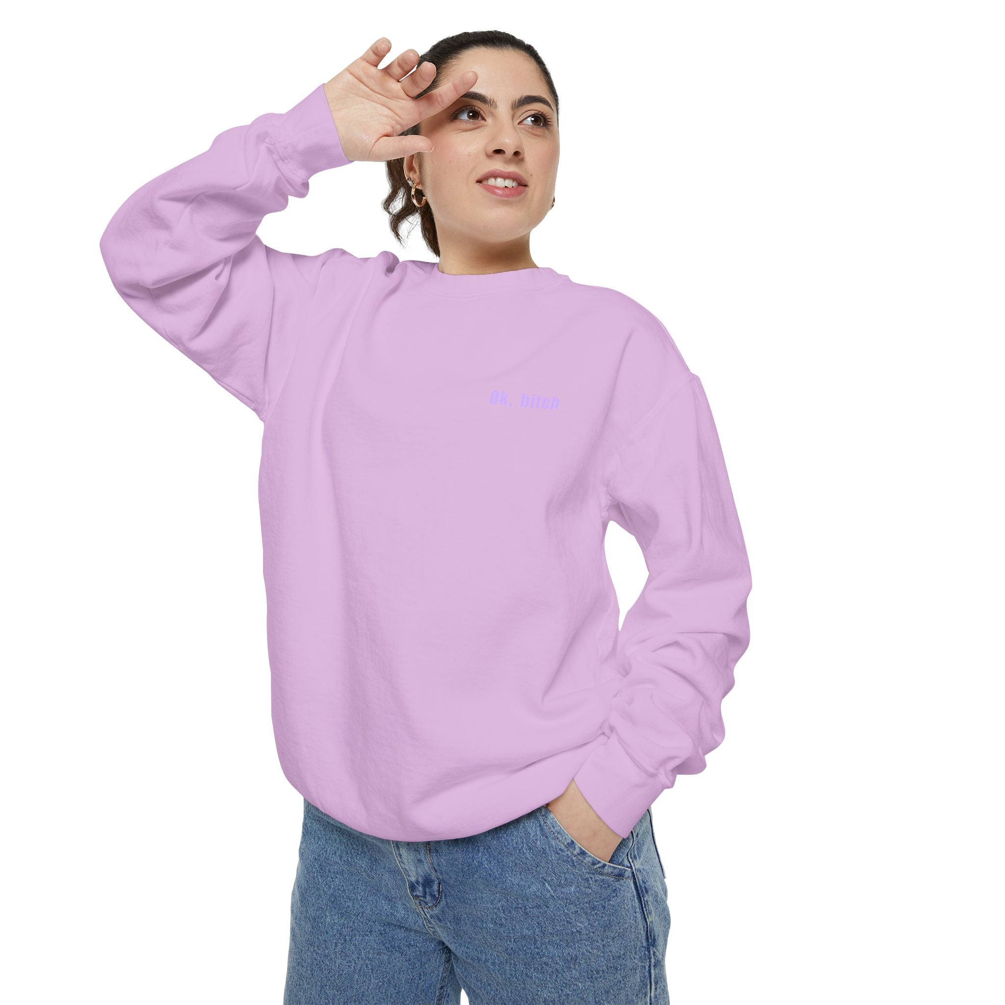 Ok, bitch. Let's LIVE Crewneck Sweatshirt: Chemo Queens™ Collection