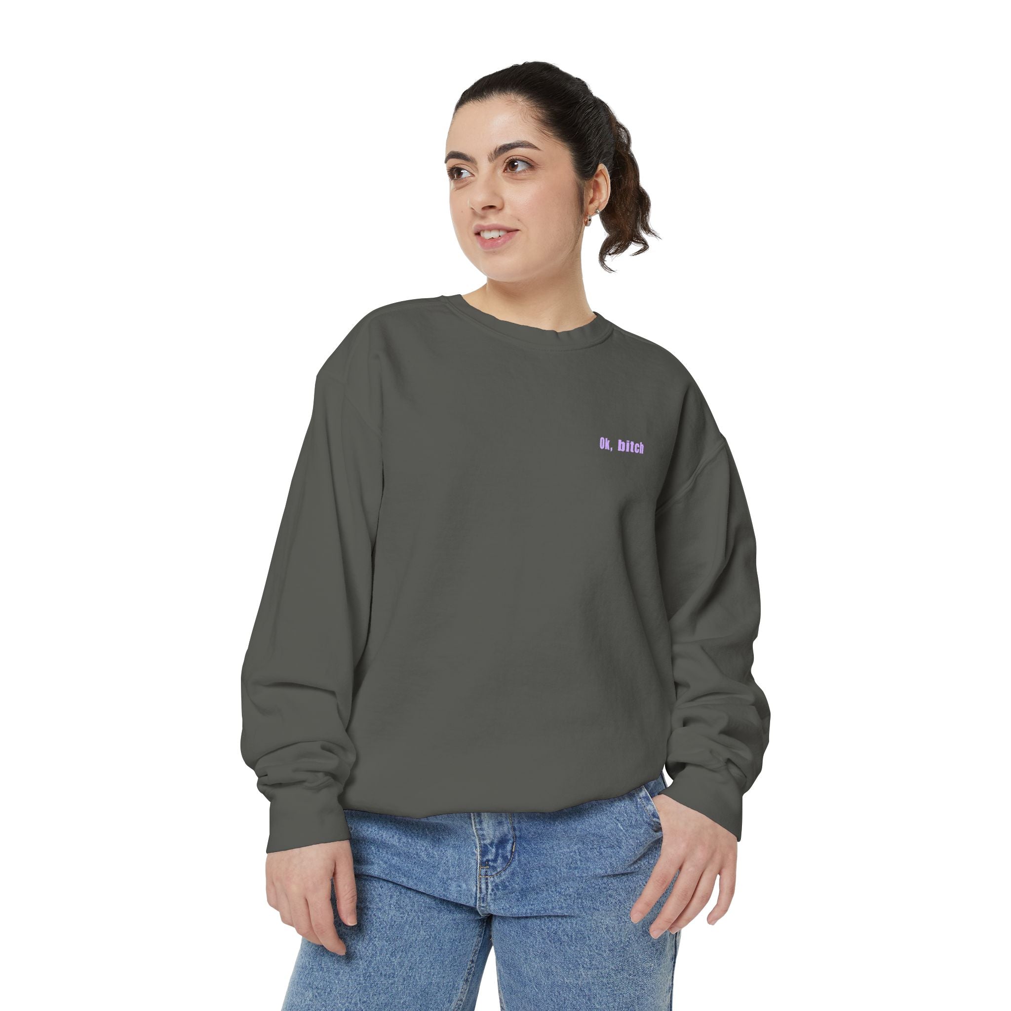 Ok, bitch. Let's LIVE Crewneck Sweatshirt: Chemo Queens™ Collection