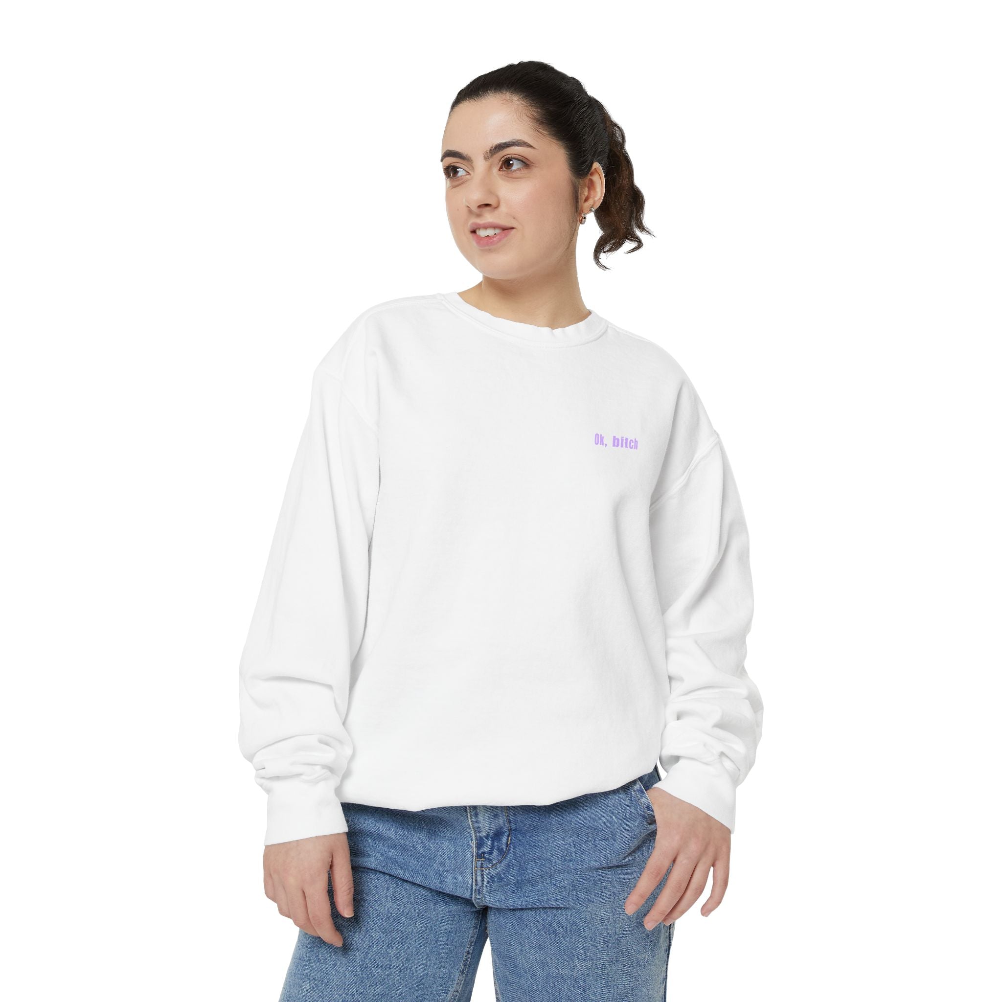Ok, bitch. Let's LIVE Crewneck Sweatshirt: Chemo Queens™ Collection