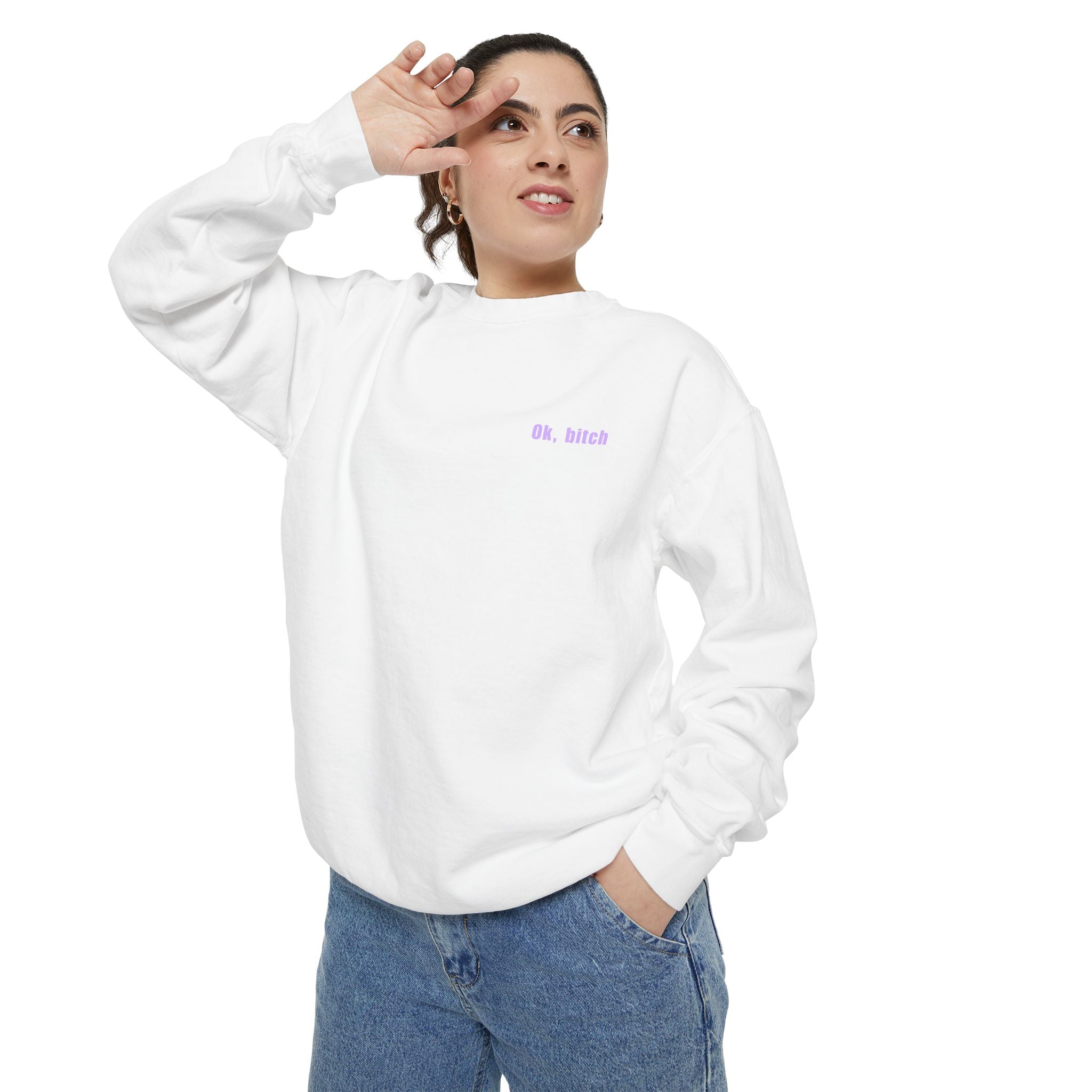Ok, bitch. Let's LIVE Crewneck Sweatshirt: Chemo Queens™ Collection